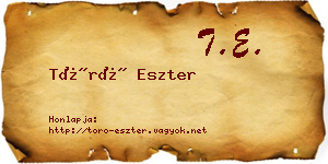 Törő Eszter névjegykártya